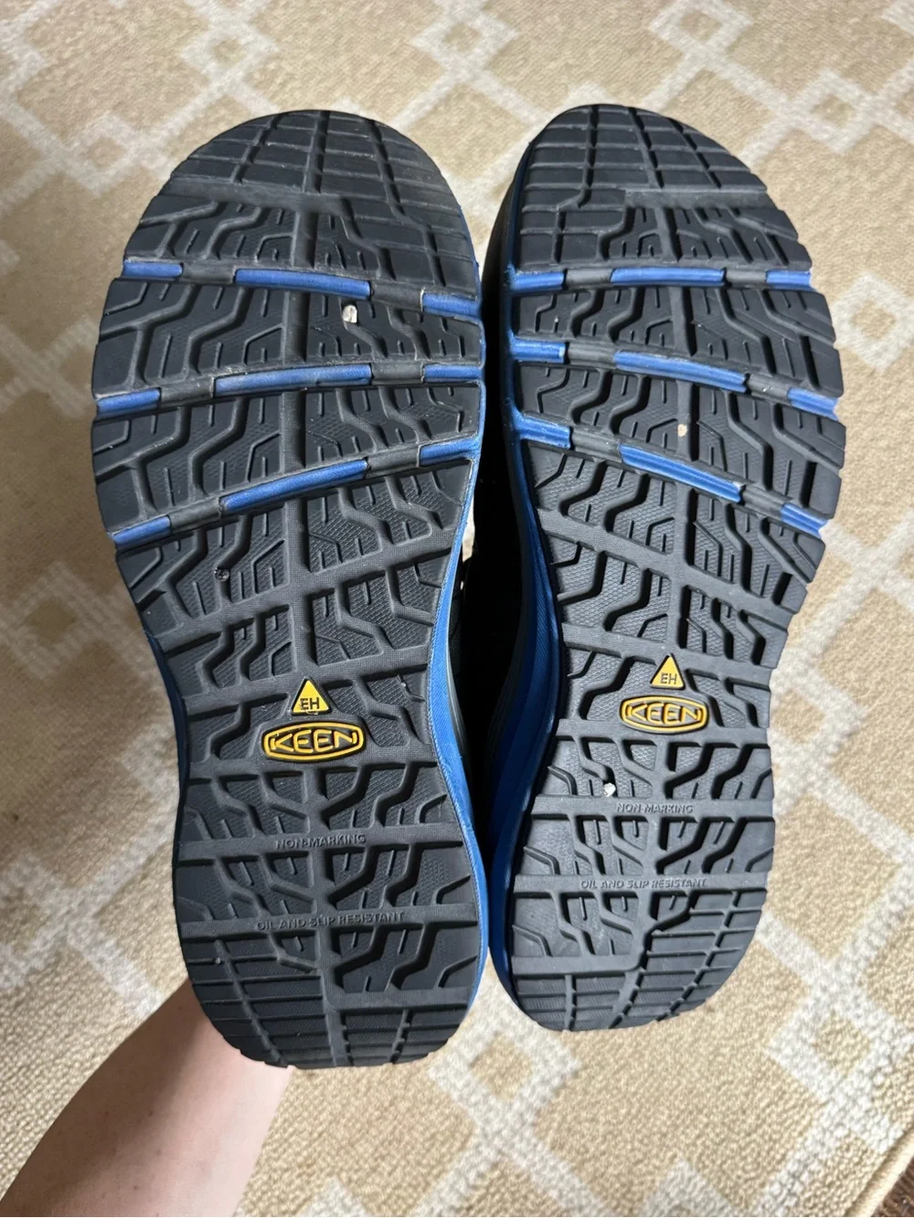 KEEN Utility KonnectFit Work Shoes Black Blue Safety Toe Men’s Size 10